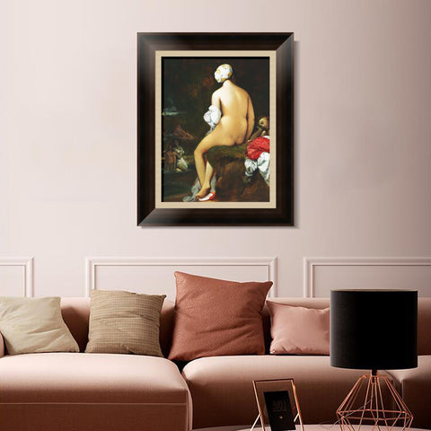 INVIN ART Framed Canvas Art Giclee Print La Grande Baigneuse by Jean Auguste Dominique Ingres Wall Art Living Room Home Office Decorations