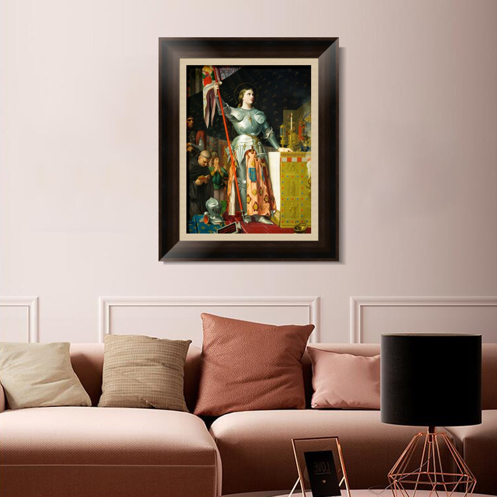 INVIN ART Framed Canvas Art Giclee Print Joan of Arc at The Coronation of Charles VII by Jean Auguste Dominique Ingres Wall Art