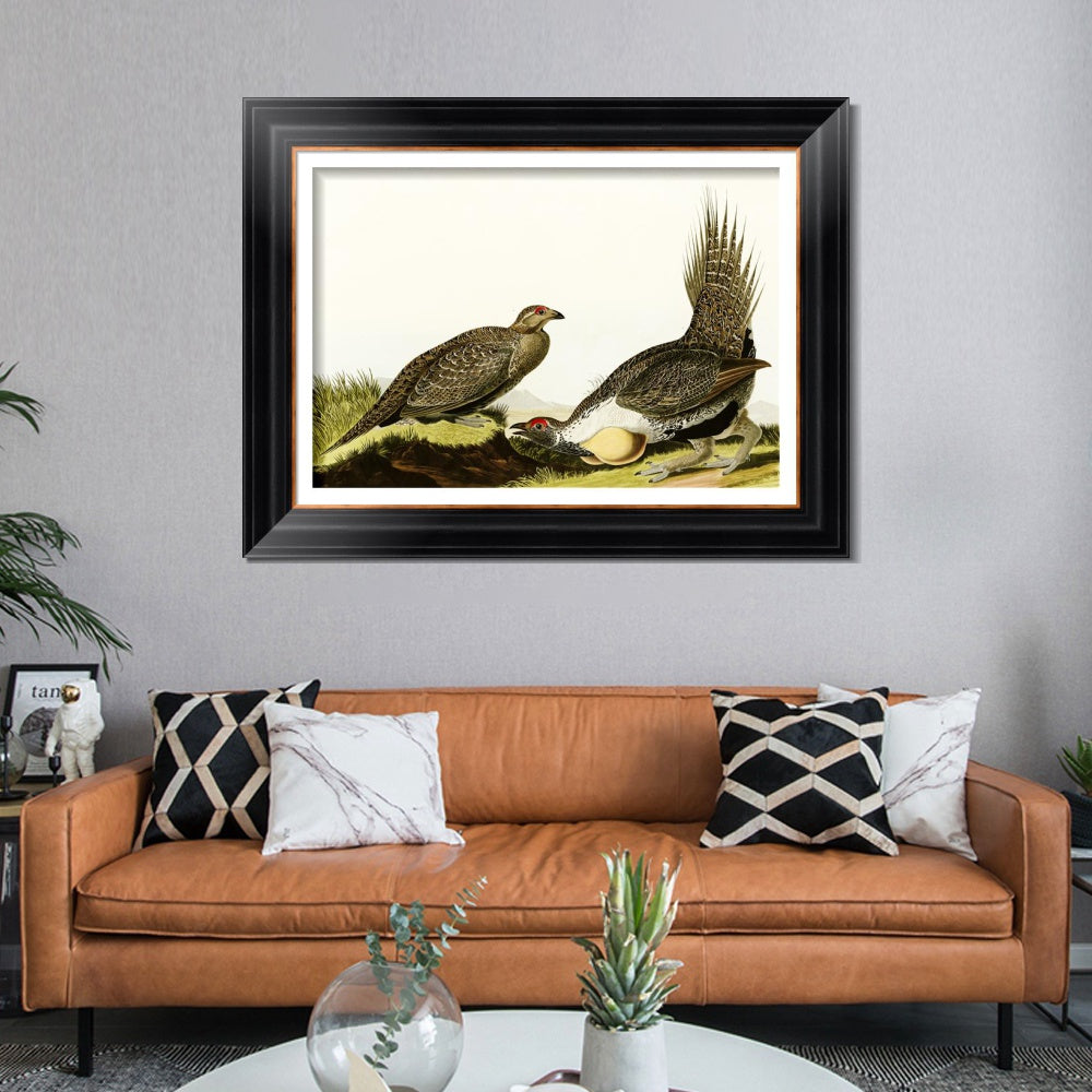INVIN ART Framed Canvas Art Giclee Print Snow Goose by John James Audubon  Home Office Wall Art Decorations