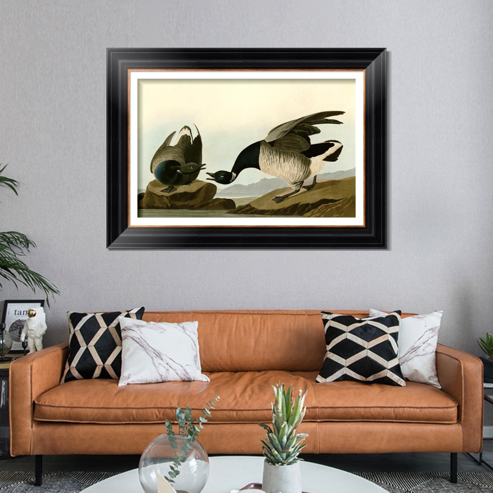 INVIN ART Framed Canvas Art Giclee Print Series#105 by John James Audubon  Home Office Wall Art Decorations