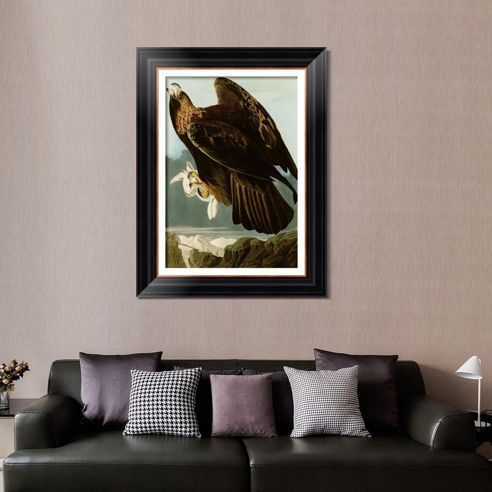 INVIN ART Framed Canvas Art Giclee Print Series#118 by John James Audubon  Home Office Wall Art Decorations