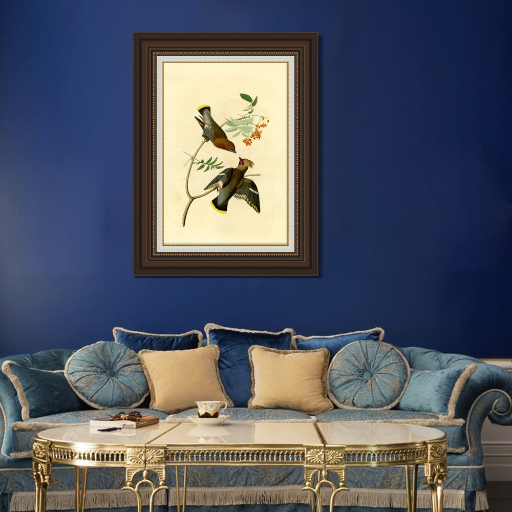 INVIN ART Framed Canvas Art Giclee Print Series#125 by John James Audubon  Home Office Wall Art Decorations