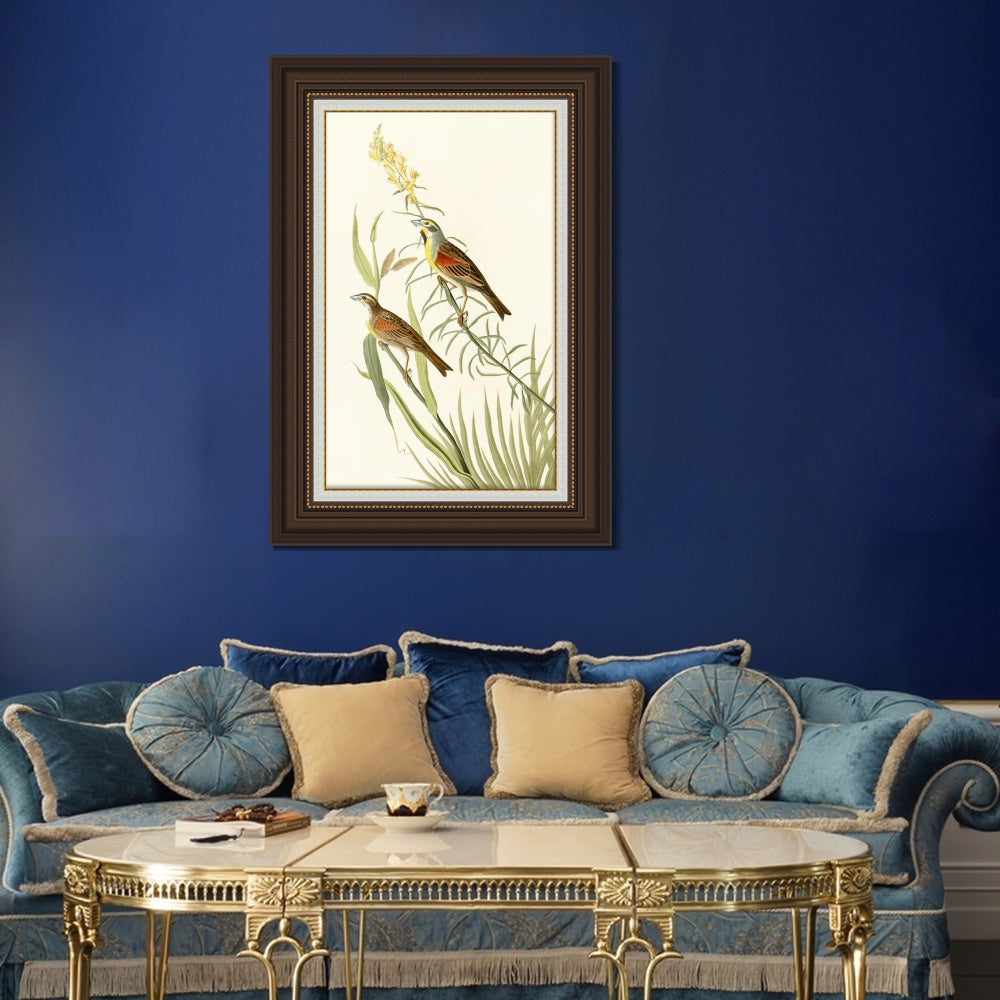INVIN ART Framed Canvas Art Giclee Print Series#137 by John James Audubon  Home Office Wall Art Decorations