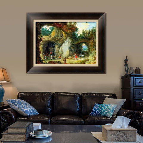 INVIN ART Framed Canvas Art Giclee Print The Virgin and Child with Canon Joris Van der Paele by Jan Van Eyck Wall Art Living Room Home Office Decorations
