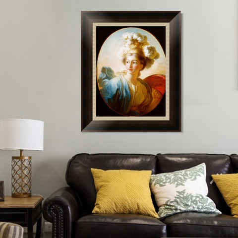 INVIN ART Framed Canvas Art Giclee Print Allegory of Vigilance#2 by Jean Honore Fragonard Wall Art Living Room Home Office Decorations