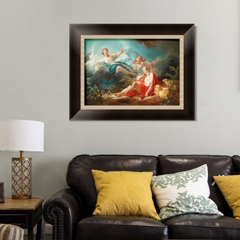 INVIN ART Framed Canvas Art Giclee Print Diana and Endymion by Jean Honore Fragonard Wall Art Living Room Home Office Decorations