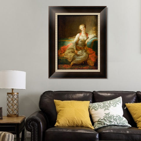 INVIN ART Framed Canvas Art Giclee Print Little Sudan by Jean Honore Fragonard Wall Art Living Room Home Office Decorations