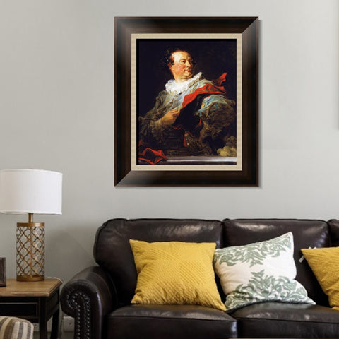 INVIN ART Framed Canvas Art Giclee Print Mr Francois Henri by Jean Honore Fragonard Wall Art Living Room Home Office Decorations