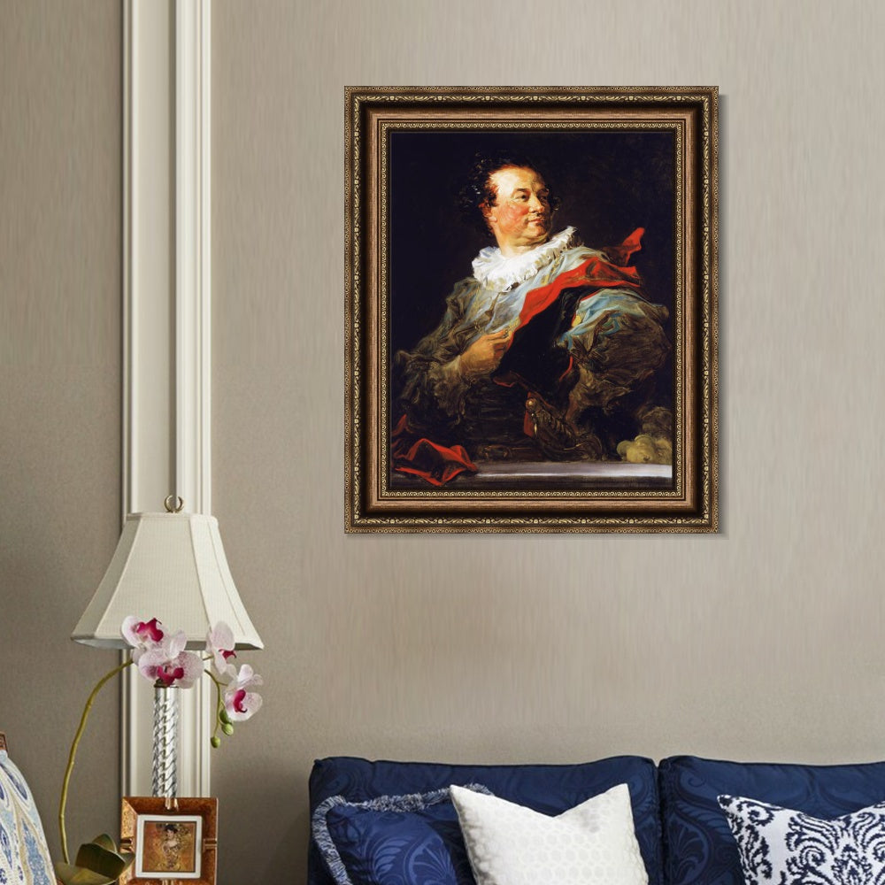 INVIN ART Framed Canvas Art Giclee Print Mr Francois Henri by Jean Honore Fragonard Wall Art Living Room Home Office Decorations