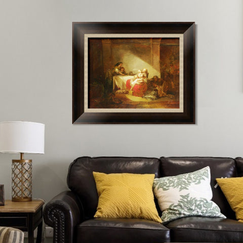 INVIN ART Framed Canvas Art Giclee Print Interior Scene by Jean Honore Fragonard Wall Art Living Room Home Office Decorations