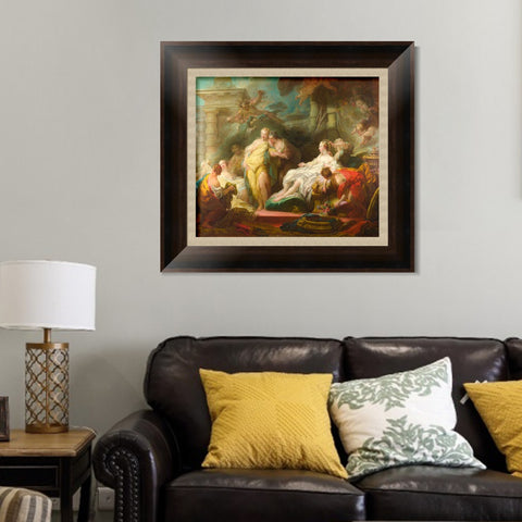 INVIN ART Framed Canvas Art Giclee Print Psyche showing her Sisters her Gifts from Cupid by Jean Honore Fragonard Wall Art