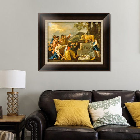 INVIN ART Framed Canvas Art Giclee Print Andrea di Lione by Nicolas Poussin Wall Art Living Room Home Office Decorations