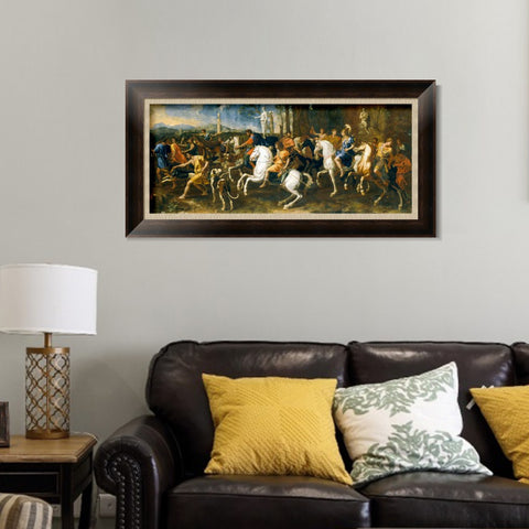 INVIN ART Framed Canvas Art Giclee Print The Meleager Hunt by Nicolas Poussin Wall Art Living Room Home Office Decorations
