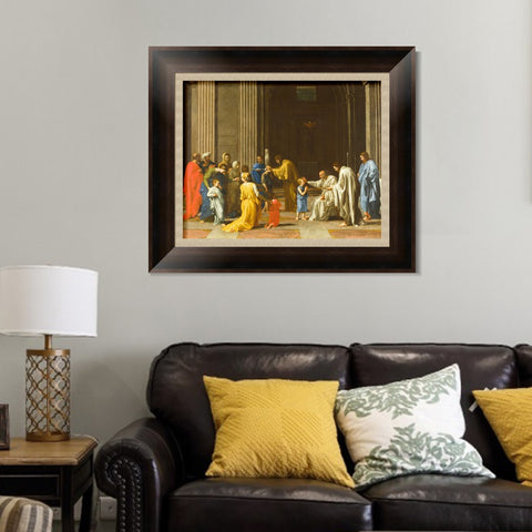 INVIN ART Framed Canvas Art Giclee Print Confirmation by Nicolas Poussin Wall Art Living Room Home Office Decorations