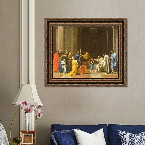 INVIN ART Framed Canvas Art Giclee Print Confirmation by Nicolas Poussin Wall Art Living Room Home Office Decorations