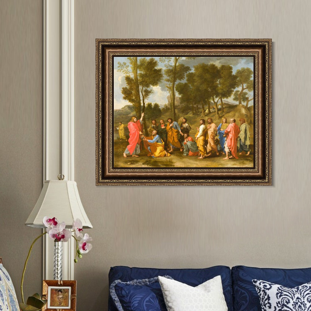 INVIN ART Framed Canvas Art Giclee Print Ordination by Nicolas Poussin Wall Art