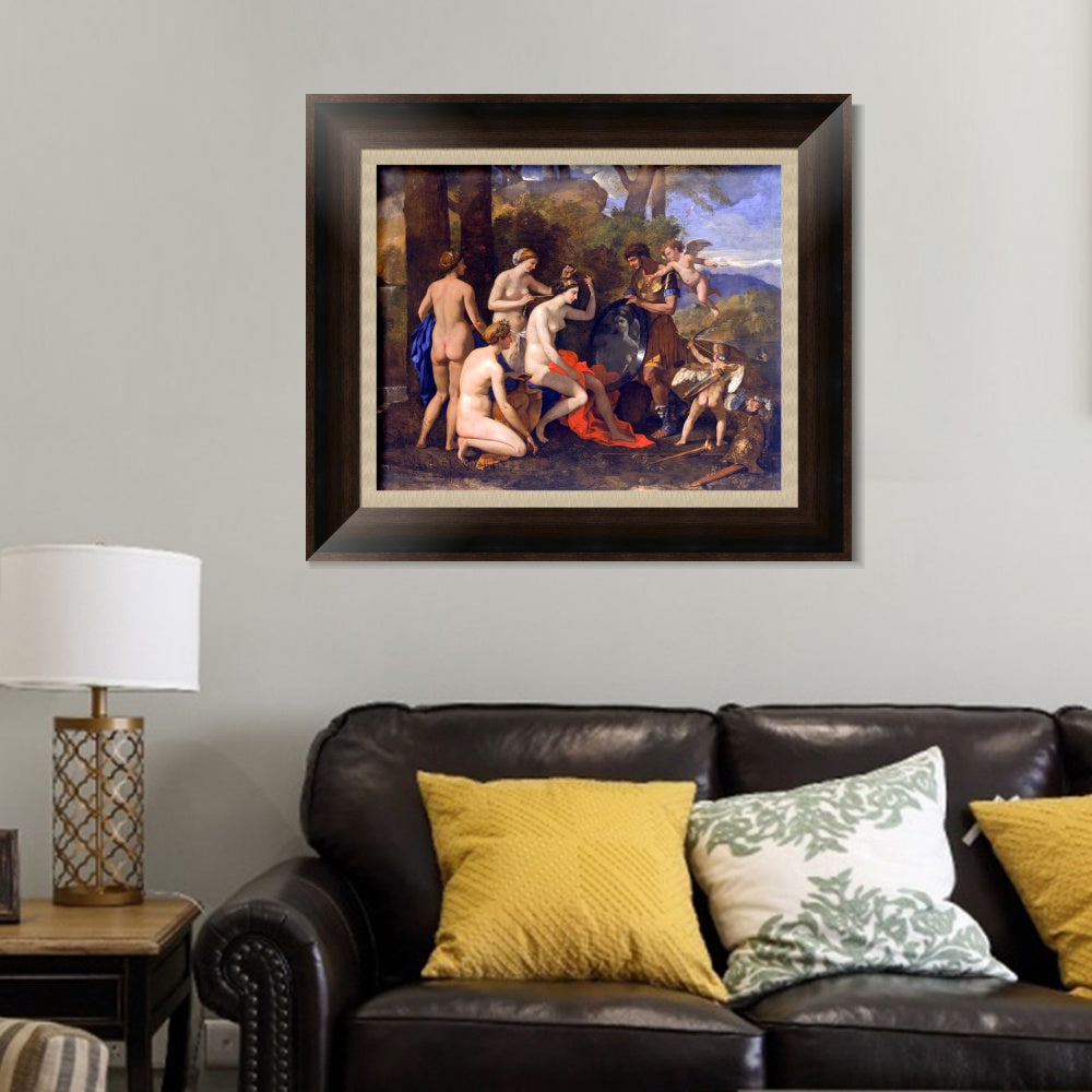 INVIN ART Framed Canvas Art Giclee Print Mars and Venus by Nicolas Poussin Wall Art Living Room Home Office Decorations