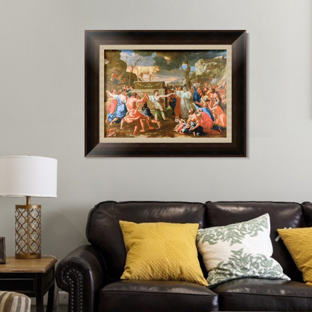 INVIN ART Framed Canvas Art Giclee Print Acis and Galatea by Nicolas Poussin Wall Art