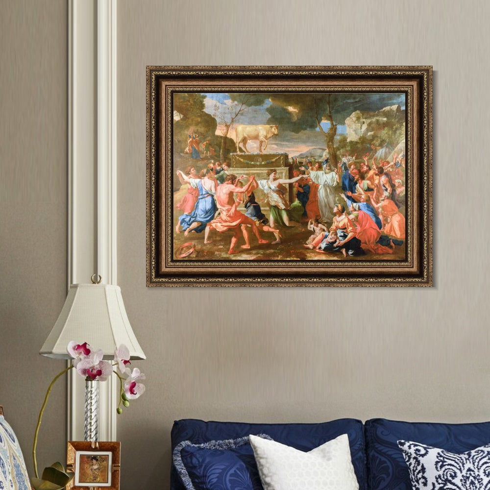 INVIN ART Framed Canvas Art Giclee Print Acis and Galatea by Nicolas Poussin Wall Art