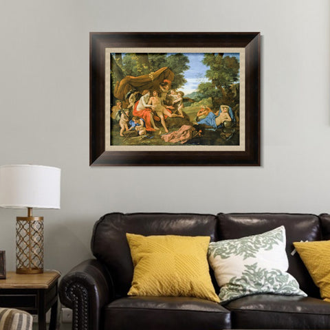 INVIN ART Framed Canvas Art Giclee Print Mars and Venus by Nicolas Poussin Wall Art Living Room Home Office Decorations