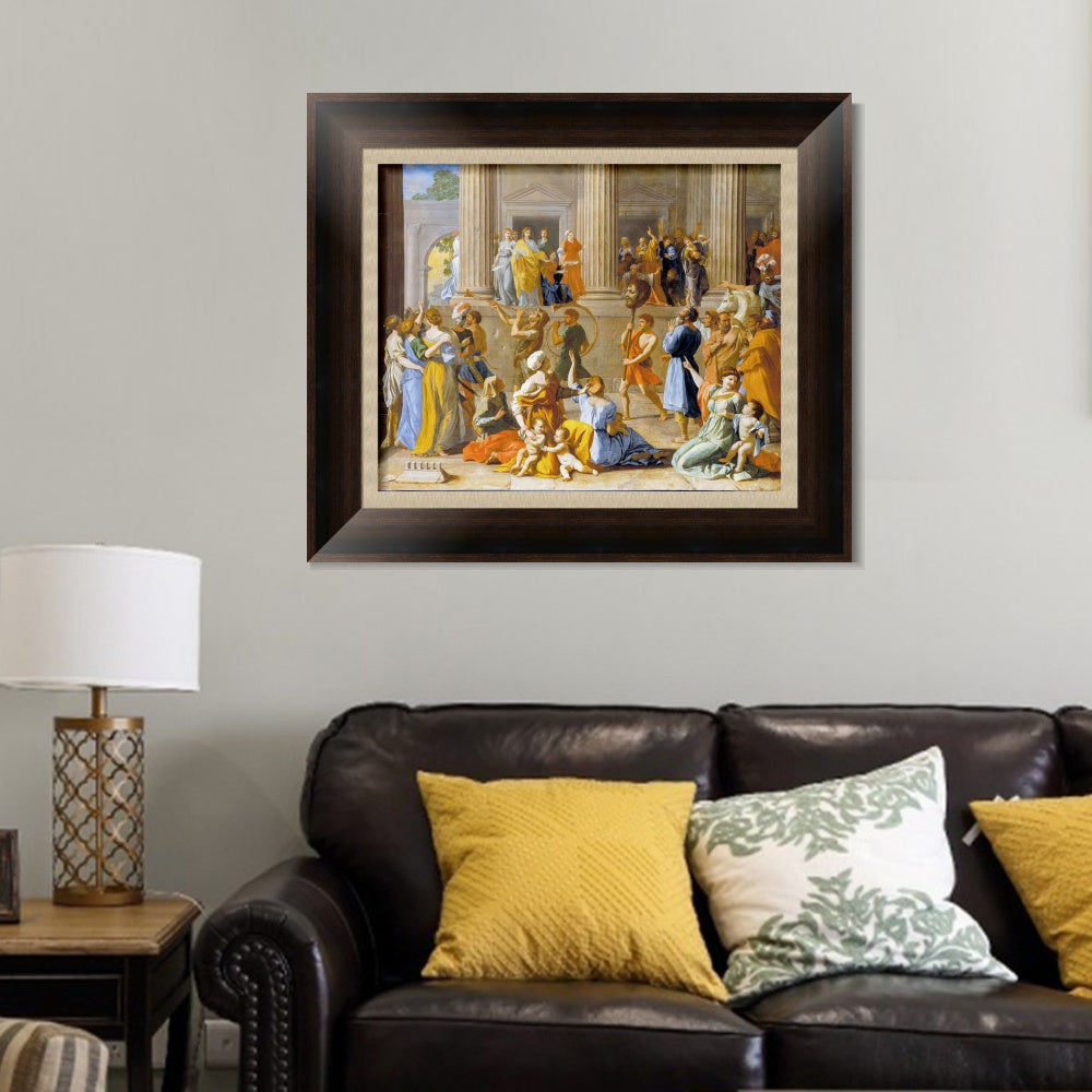INVIN ART Framed Canvas Art Giclee Print The Triumph of David by Nicolas Poussin Wall Art