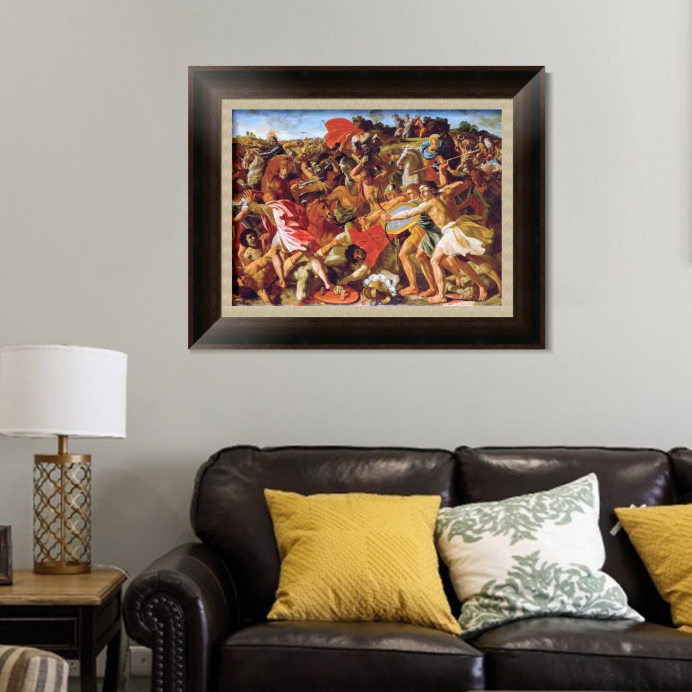 INVIN ART Framed Canvas Art Giclee Print The Victory of Joshua over the Amalekites by Nicolas Poussin Wall Art