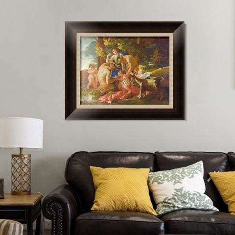 INVIN ART Framed Canvas Art Giclee Print Series#059 by Nicolas Poussin Wall Art Living Room Home Office Decorations