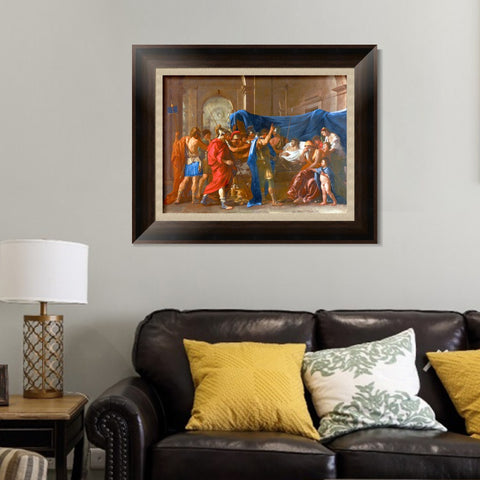 INVIN ART Framed Canvas Art Giclee Print Series#060 by Nicolas Poussin Wall Art Living Room Home Office Decorations