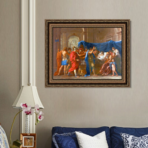 INVIN ART Framed Canvas Art Giclee Print Series#060 by Nicolas Poussin Wall Art Living Room Home Office Decorations