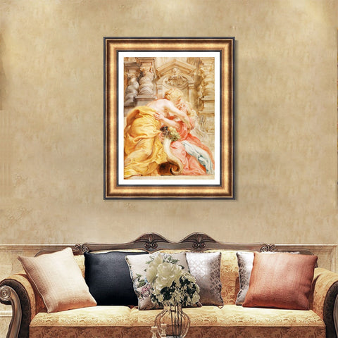 INVIN ART Framed Canvas Art Giclee Print Series#009 by Peter Paul Rubens Wall Art Living Room Home Office Decorations
