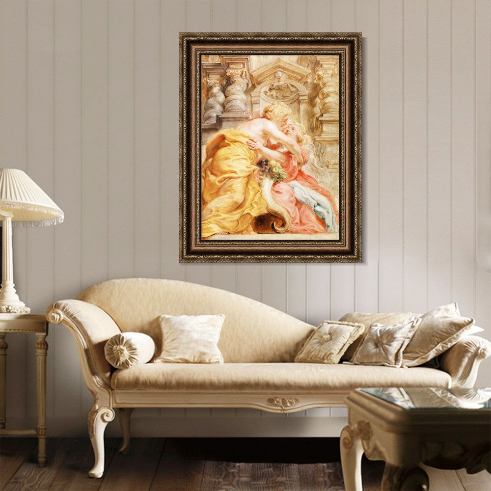 INVIN ART Framed Canvas Art Giclee Print Series#009 by Peter Paul Rubens Wall Art
