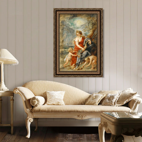 INVIN ART Framed Canvas Art Giclee Print Series#015 by Peter Paul Rubens Wall Art Living Room Home Office Decorations