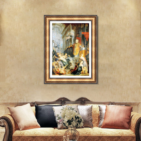 INVIN ART Framed Canvas Art Giclee Print Series#016 by Peter Paul Rubens Wall Art Living Room Home Office Decorations
