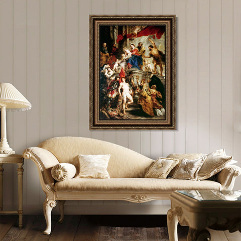 INVIN ART Framed Canvas Art Giclee Print Series#026 by Peter Paul Rubens Wall Art Living Room Home Office Decorations
