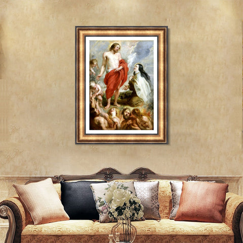 INVIN ART Framed Canvas Art Giclee Print Series#027 by Peter Paul Rubens Wall Art Living Room Home Office Decorations