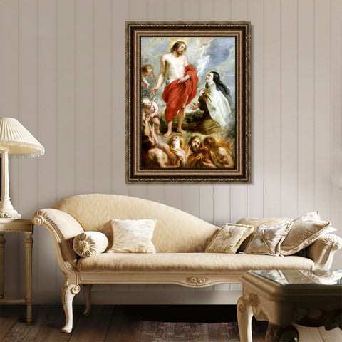 INVIN ART Framed Canvas Art Giclee Print Series#027 by Peter Paul Rubens Wall Art Living Room Home Office Decorations