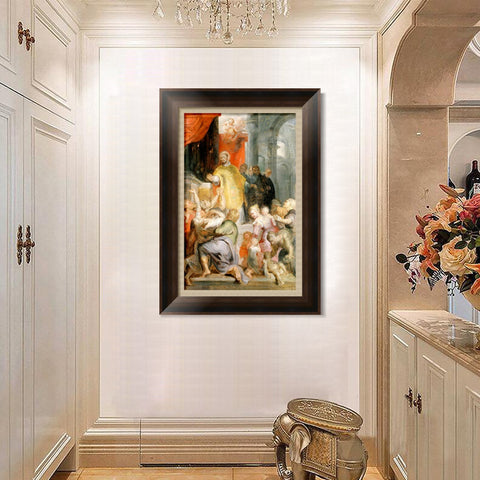 INVIN ART Framed Canvas Art Giclee Print Series#034 by Peter Paul Rubens Wall Art Living Room Home Office Decorations