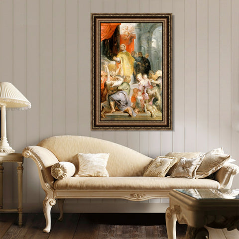 INVIN ART Framed Canvas Art Giclee Print Series#034 by Peter Paul Rubens Wall Art Living Room Home Office Decorations
