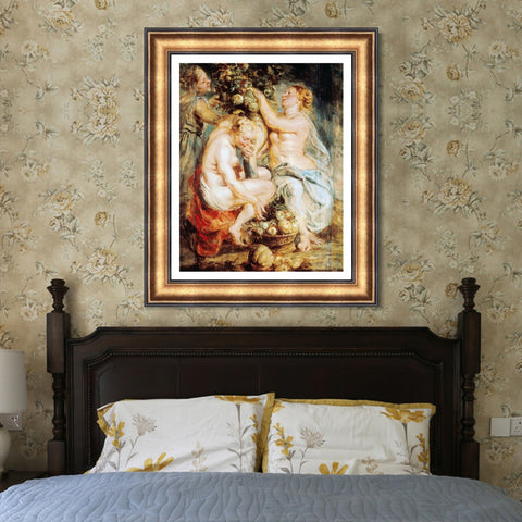 INVIN ART Framed Canvas Art Giclee Print Series#043 by Peter Paul Rubens Wall Art Living Room Home Office Decorations