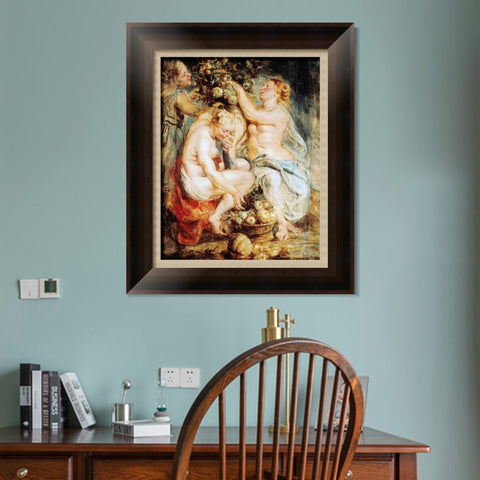 INVIN ART Framed Canvas Art Giclee Print Series#043 by Peter Paul Rubens Wall Art Living Room Home Office Decorations