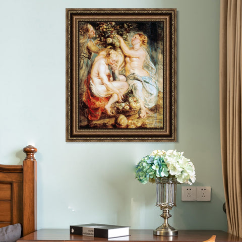 INVIN ART Framed Canvas Art Giclee Print Series#043 by Peter Paul Rubens Wall Art Living Room Home Office Decorations