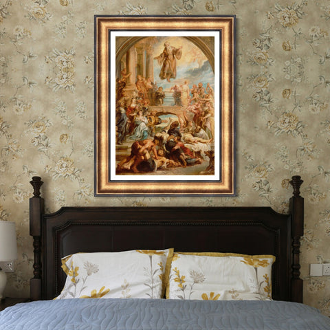INVIN ART Framed Canvas Art Giclee Print Series#054 by Peter Paul Rubens Wall Art Living Room Home Office Decorations