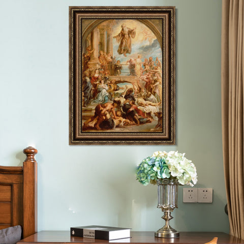 INVIN ART Framed Canvas Art Giclee Print Series#054 by Peter Paul Rubens Wall Art Living Room Home Office Decorations