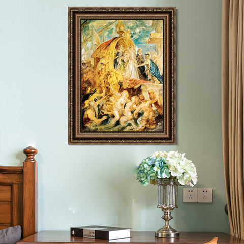 INVIN ART Framed Canvas Art Giclee Print Series#069 by Peter Paul Rubens Wall Art Living Room Home Office Decorations