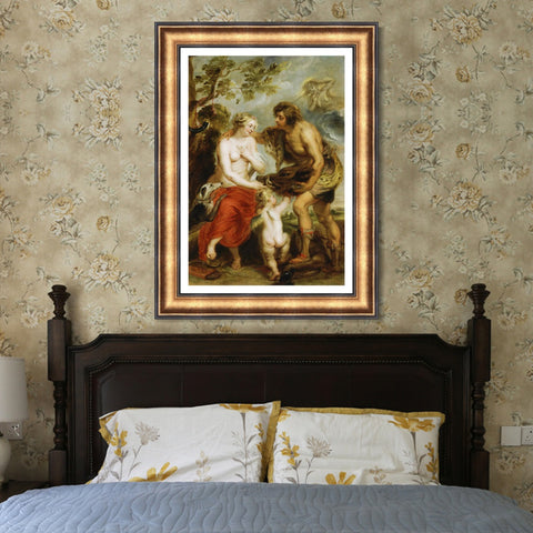 INVIN ART Framed Canvas Art Giclee Print Series#073 by Peter Paul Rubens Wall Art Living Room Home Office Decorations