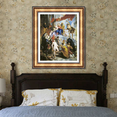 INVIN ART Framed Canvas Art Giclee Print Series#077 by Peter Paul Rubens Wall Art Living Room Home Office Decorations