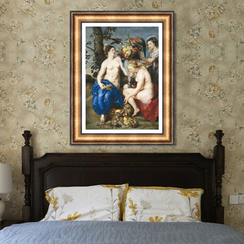 INVIN ART Framed Canvas Art Giclee Print Series#084 by Peter Paul Rubens Wall Art Living Room Home Office Decorations