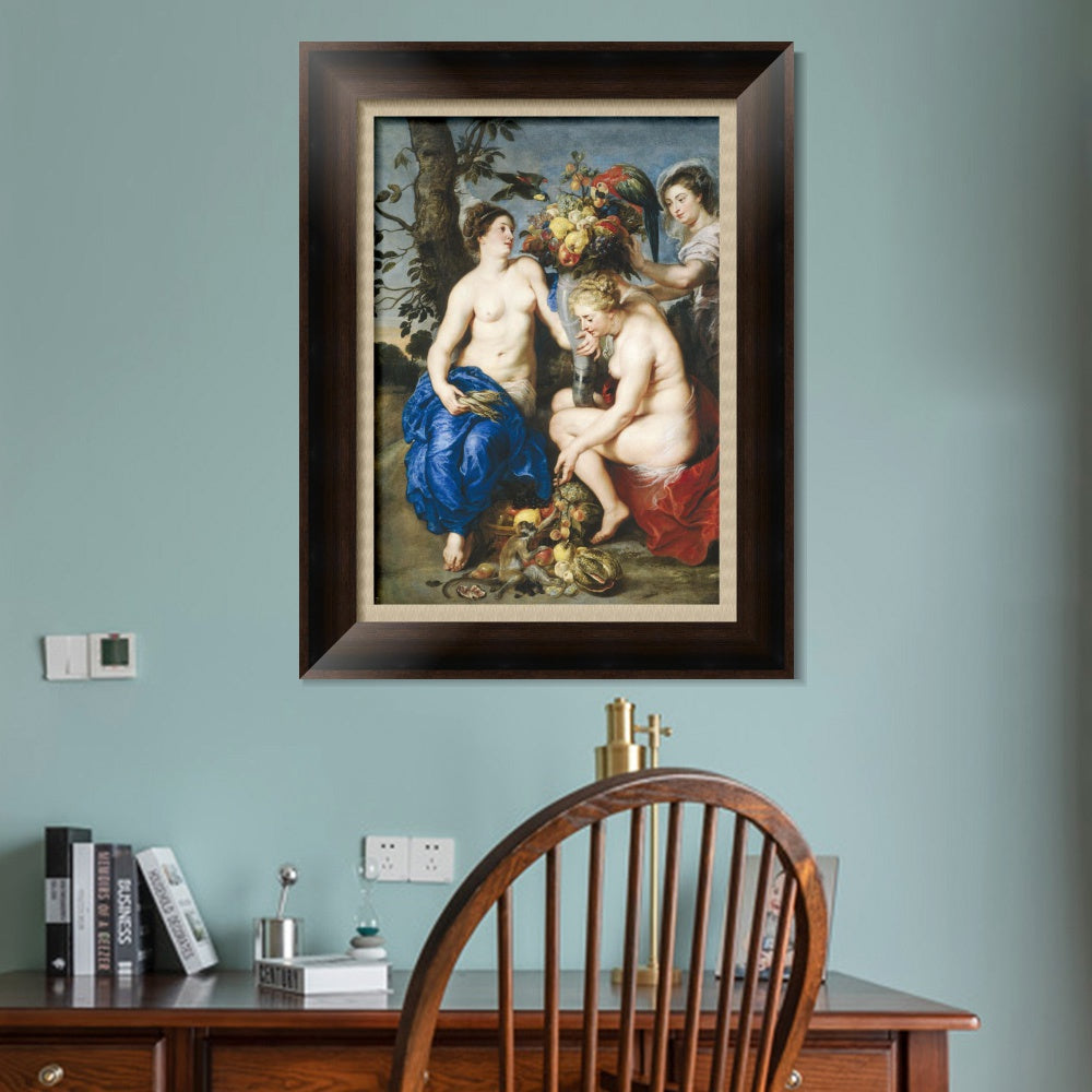 INVIN ART Framed Canvas Art Giclee Print Series#084 by Peter Paul Rubens Wall Art