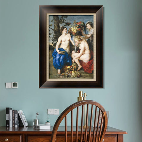 INVIN ART Framed Canvas Art Giclee Print Series#084 by Peter Paul Rubens Wall Art Living Room Home Office Decorations