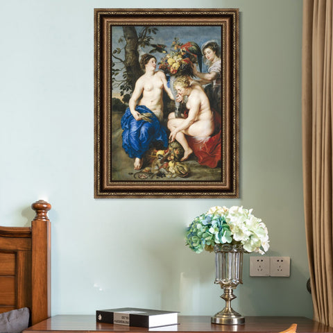 INVIN ART Framed Canvas Art Giclee Print Series#084 by Peter Paul Rubens Wall Art Living Room Home Office Decorations